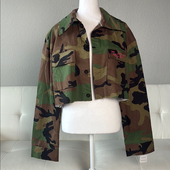 Country Gurl Jackets & Blazers - Country Gurl Camouflage Cropped Jacket